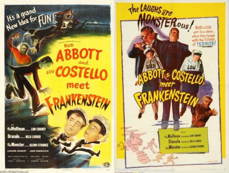 ABBOTT AND COSTELLO MEET FRANKENSTEIN MOVIE POSTERS